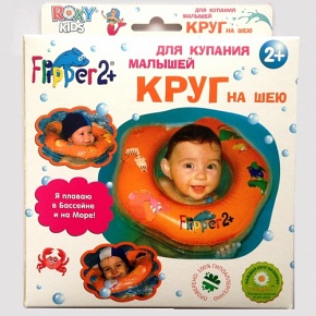 Flipper Круг плавательный на шею от 1,5 лет / Orange