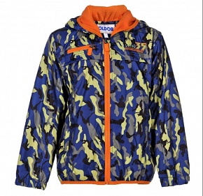 Куртка Oldos "Комуфляж" (синий/оливковый, принт оранжевый) / куртка